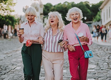 Women laughing together