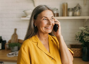 Woman talking on the phone