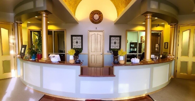 Dental office reception desk