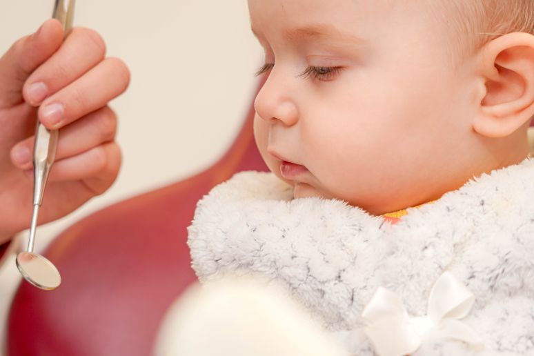 A baby at the dentist